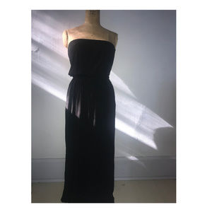 Black Strapless Maxi Dress